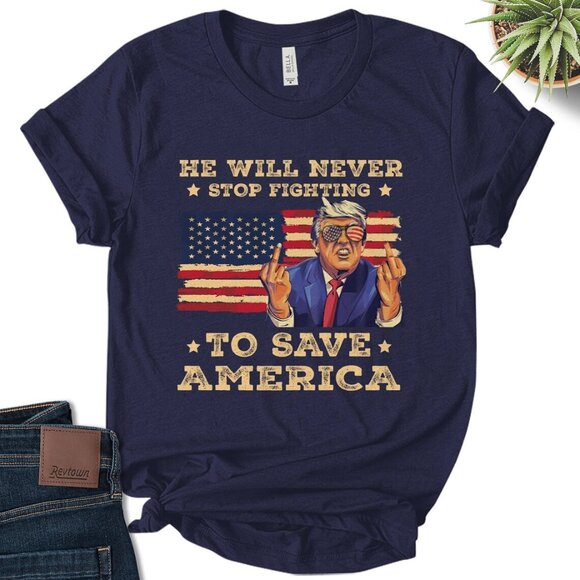 Trump Shooting 2024 Shirt, Trump Shooting Never Surrender Shirt, Trump Save Amer - Picture 1 of 2